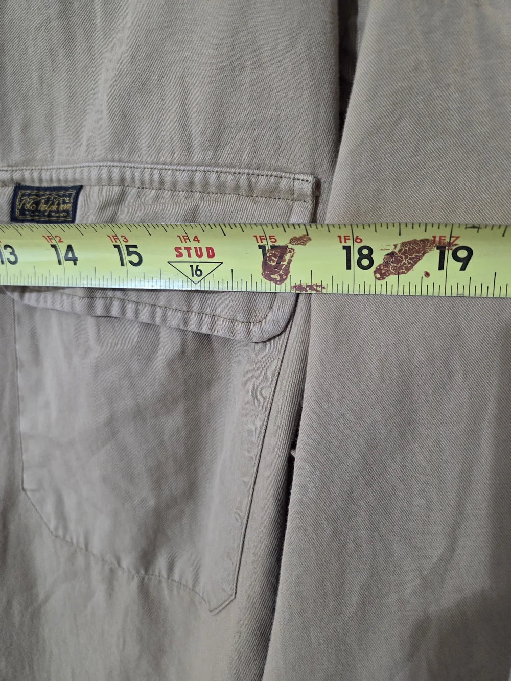 NWT Polo Ralph Lauren Khaki Button-Down Shirt, Size XXL